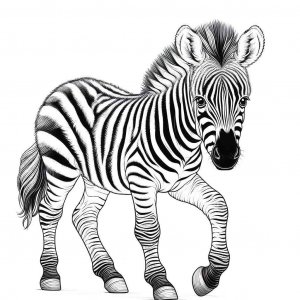 Zebra coloring page - picture 16