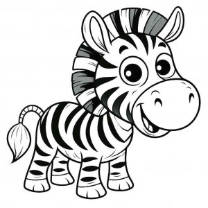 Zebra coloring page - picture 17
