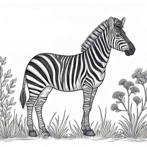Zebra coloring page - picture 18