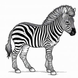 Zebra coloring page - picture 19