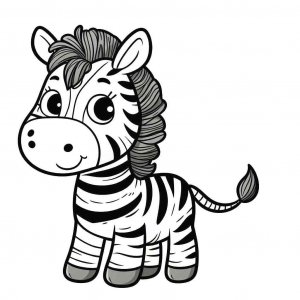 Zebra coloring page - picture 20
