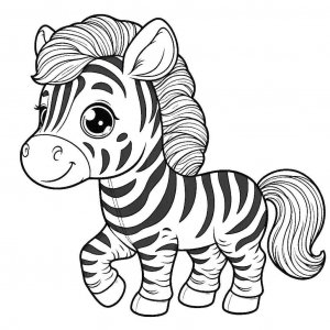 Zebra coloring page - picture 22