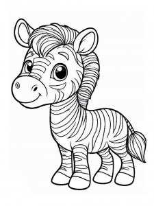 Zebra coloring page - picture 3