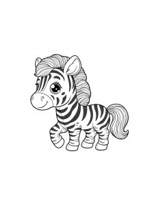 Zebra coloring page - picture 34