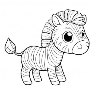 Zebra coloring page - picture 4