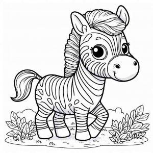 Zebra coloring page - picture 5