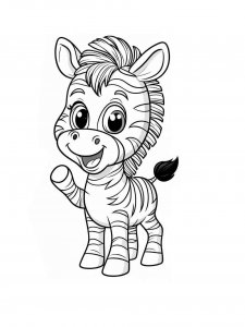 Zebra coloring page - picture 6