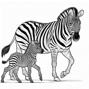 Zebra coloring page - picture 8