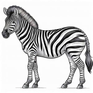 Zebra coloring page - picture 9