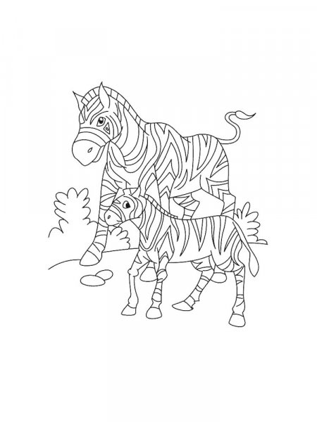 Zebra coloring pages