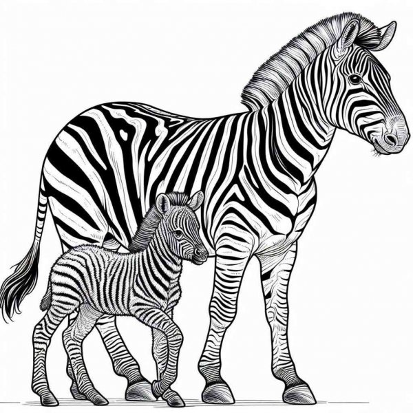 Zebra coloring pages