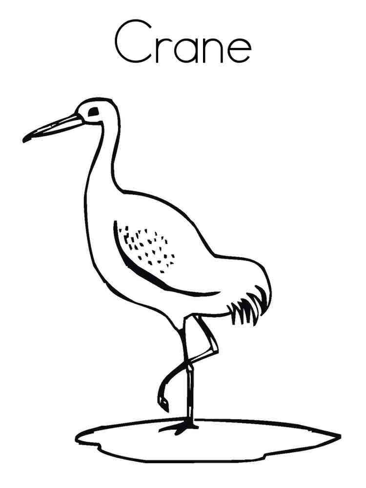 Crane coloring pages. Download and print Crane coloring pages