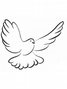 Dove coloring page - picture 1