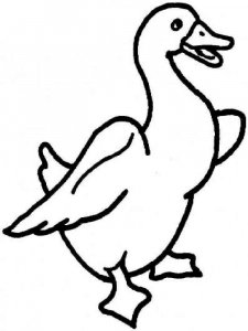 Goose coloring page - picture 2