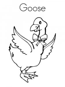 Goose coloring page - picture 8
