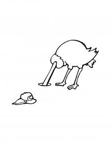 Ostrich Birds Coloring Pages 20