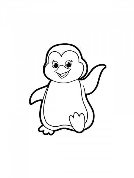 Penguins coloring pages