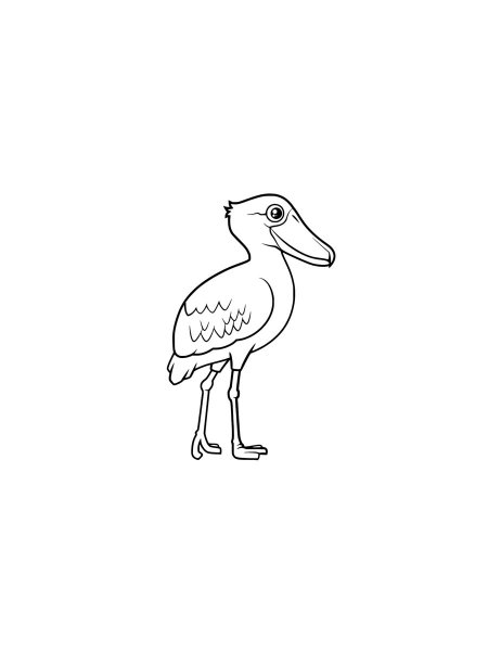 Shoebill coloring pages - Free Printable