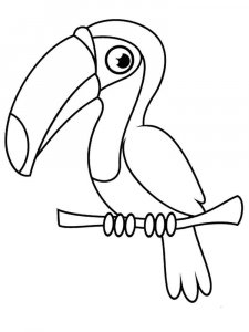Toucan coloring page 2 - Free printable