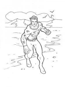 Aquaman coloring page 1 - Free printable