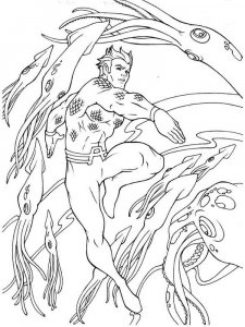 Aquaman coloring page 12 - Free printable