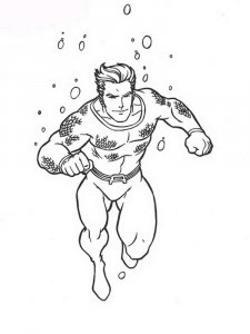 Aquaman coloring page 2 - Free printable
