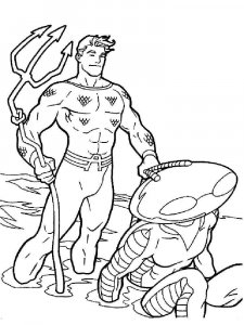Aquaman coloring page 7 - Free printable