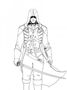 Assassin coloring page 11 - Free printable