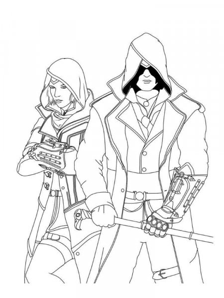 Assassin coloring pages