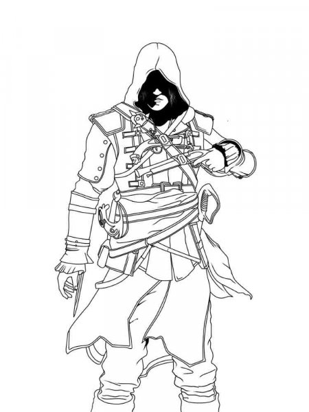 Assassin coloring pages