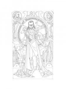 Avengers Loki coloring page 3 - Free printable