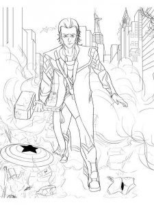 Avengers Loki coloring page 4 - Free printable