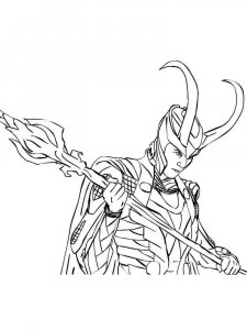 Avengers Loki coloring page 8 - Free printable