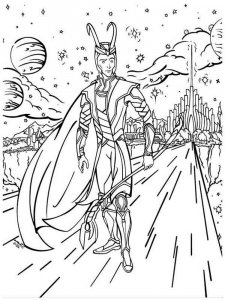 Avengers Loki coloring page 9 - Free printable