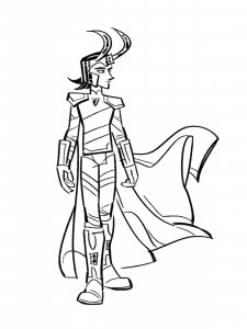 Avengers Loki coloring page 12 - Free printable