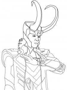 Avengers Loki coloring page 17 - Free printable