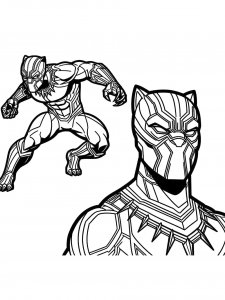 Agile Black Panther coloring page