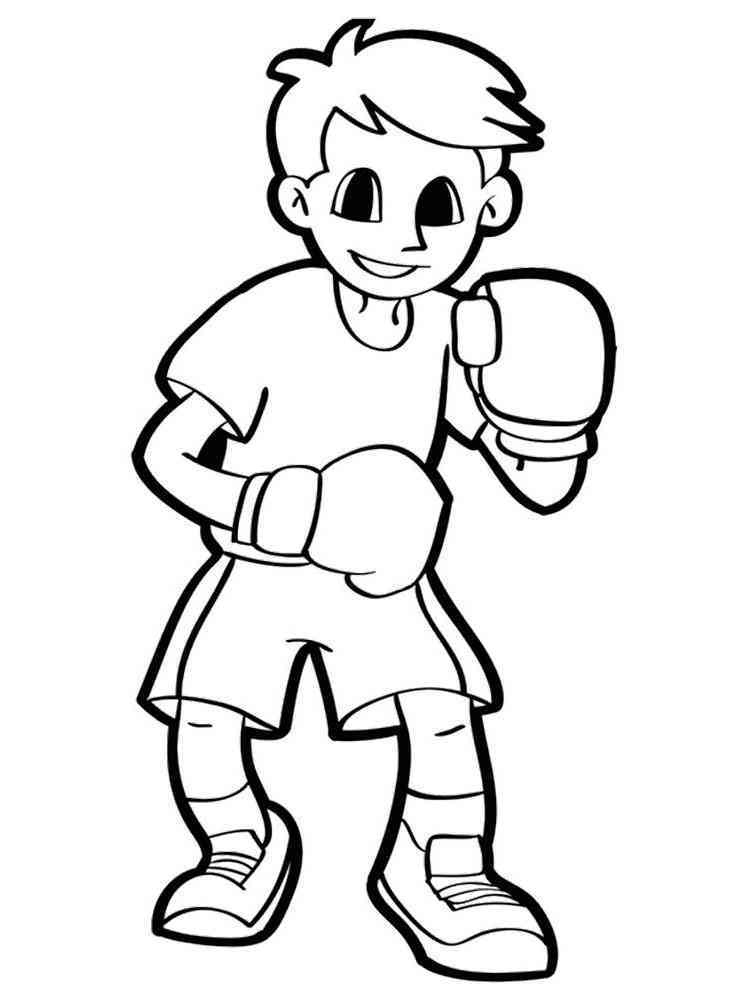 Boxing Coloring Pages Printable