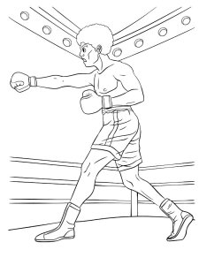 Boxing coloring page 21 - Free printable