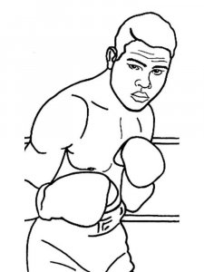 Boxing coloring page 10 - Free printable