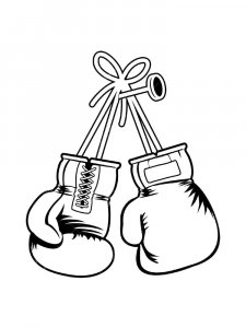 Pair of boxing gloves coloring page