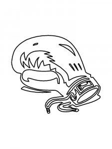 Detailed boxing glove coloring page