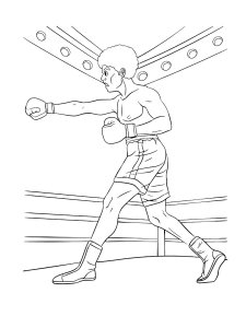 UFC fighter in action coloring page