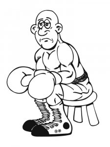 Boxing coloring page 3 - Free printable