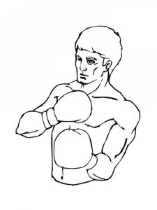 Boxing coloring page 5 - Free printable