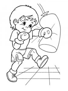 Boxing coloring page 6 - Free printable