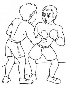 Boxing coloring page 9 - Free printable
