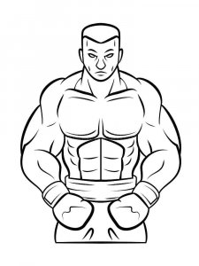 Boxing coloring page 22 - Free printable