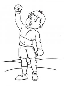 Boxing coloring page 25 - Free printable