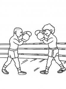 Boxing coloring page 27 - Free printable